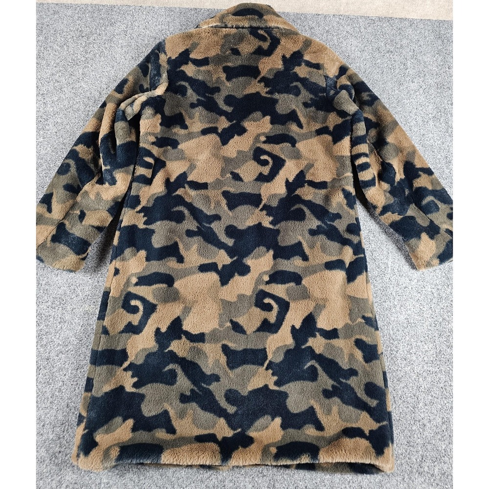 J.McLaughlin Long Teddy Coat Womens Small Camo Faux Fur Lined Winter Jacket - Picture 10 of 12
